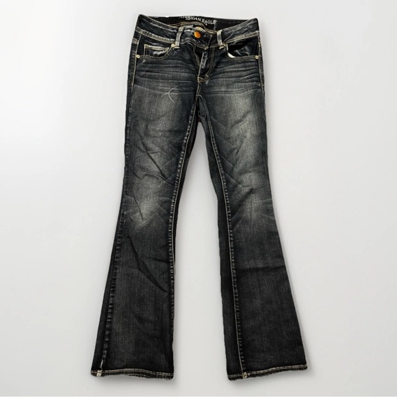 American Eagle Super Stretch Kick Boot Dark Wash Jeans Women’s Size 4 - Picture 1 of 4